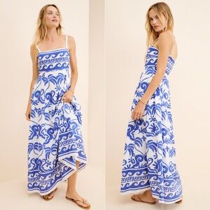 Beach Riot Blue and White Maxi Dress